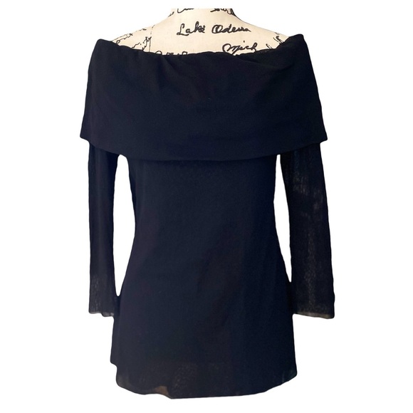 Petit Pois By Viviana G  Double Mesh Off The Shoulder Top - Large - Picture 2 of 12